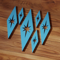 Mini Mid-Century Modern Diamonds Wall Decor Set of 6