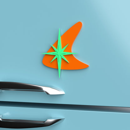 Atomic Boomerang Starburst Fridge Magnet