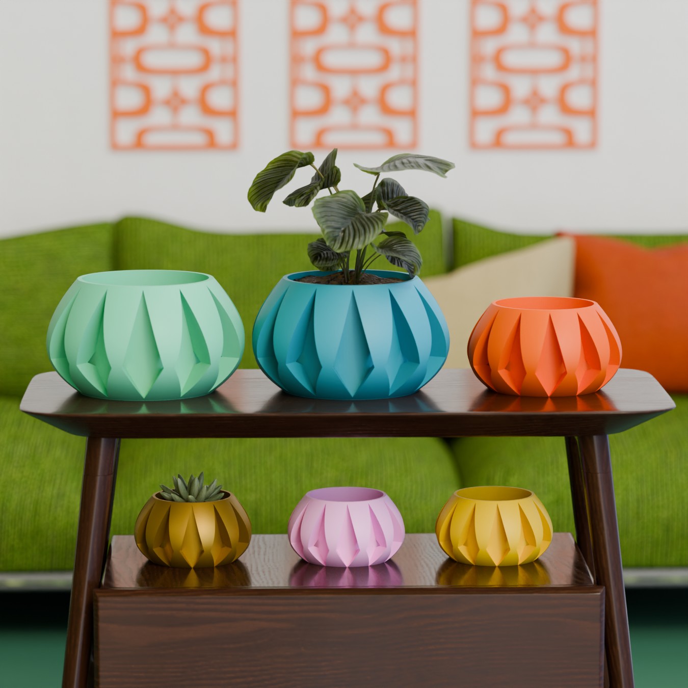 Mirax Oblong Diamond Shape Retro Planter