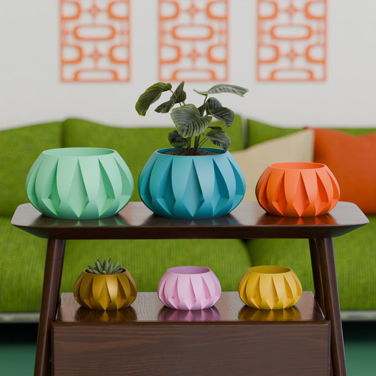 Mirax Oblong Diamond Shape Retro Planter