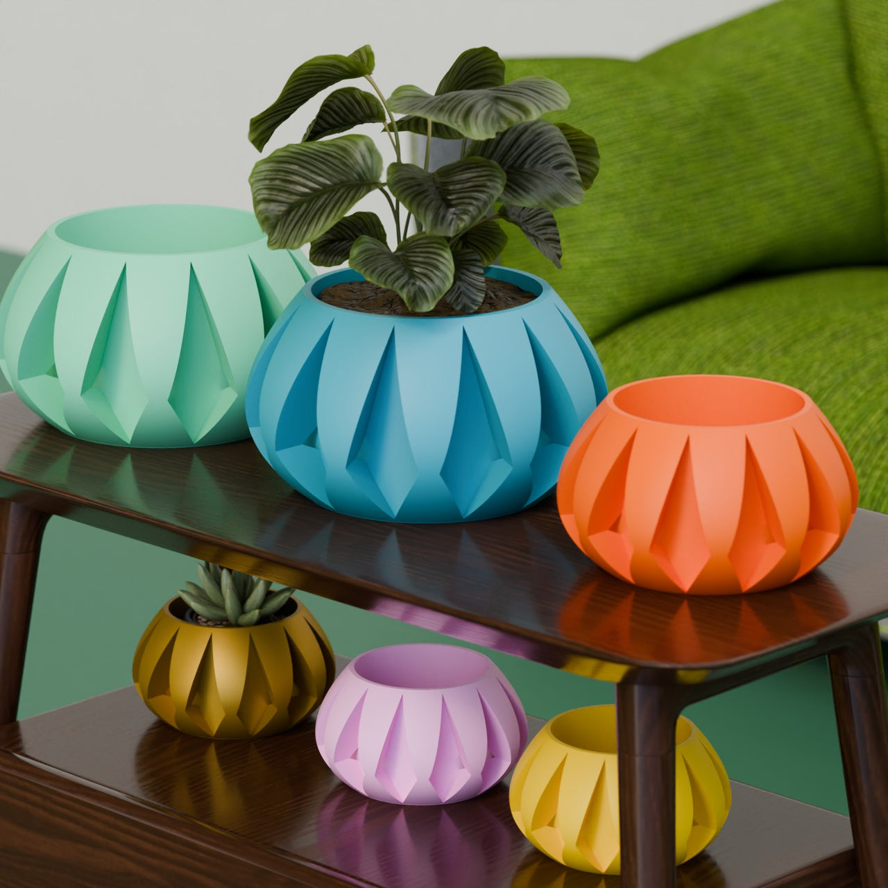 Mirax Oblong Diamond Shape Retro Planter