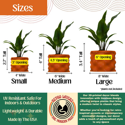 Joxel Space Age Retro Wavy Planter