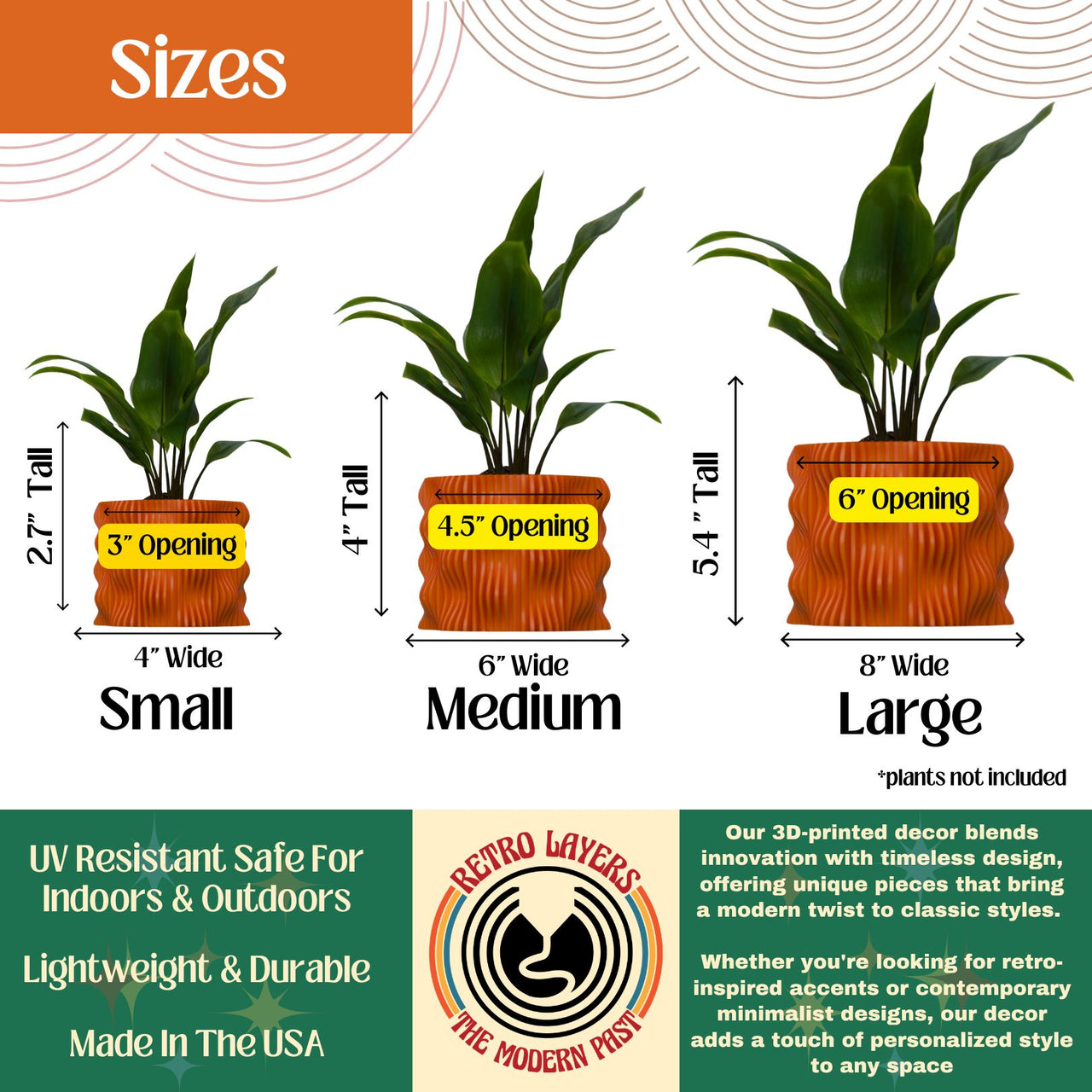 Joxel Space Age Retro Wavy Planter