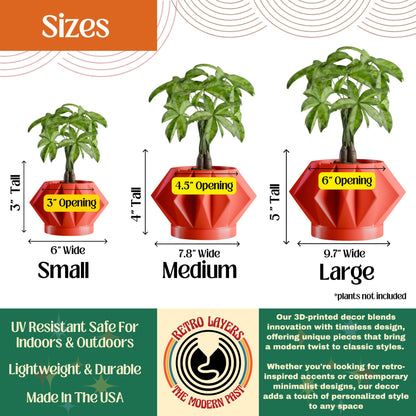 Astrelle Space Age Retro Minimalist Planter