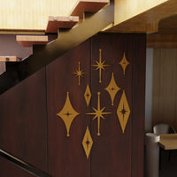 Mid Century Modern Atomic Starbursts Diamonds Wall Decor
