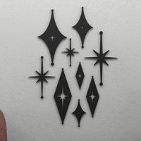 Mid Century Modern Atomic Starbursts Diamonds Wall Decor