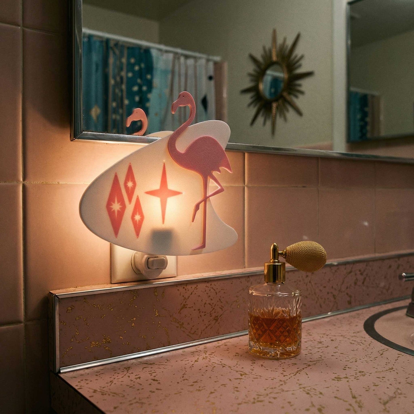 Cosmic Flamingo Night Light