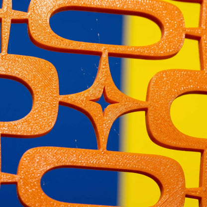 Atomic Ovals Stars Vintage Style Décor Panels