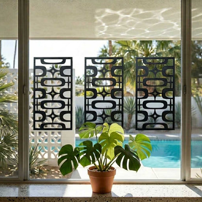 Atomic Ovals Stars Vintage Style Décor Panels