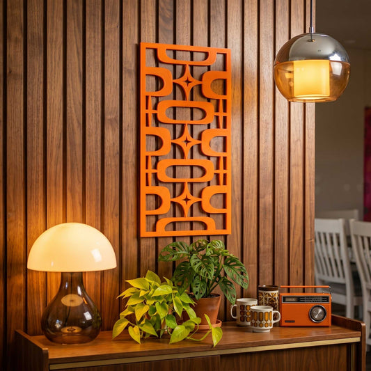 Atomic Ovals Stars Vintage Style Décor Panels