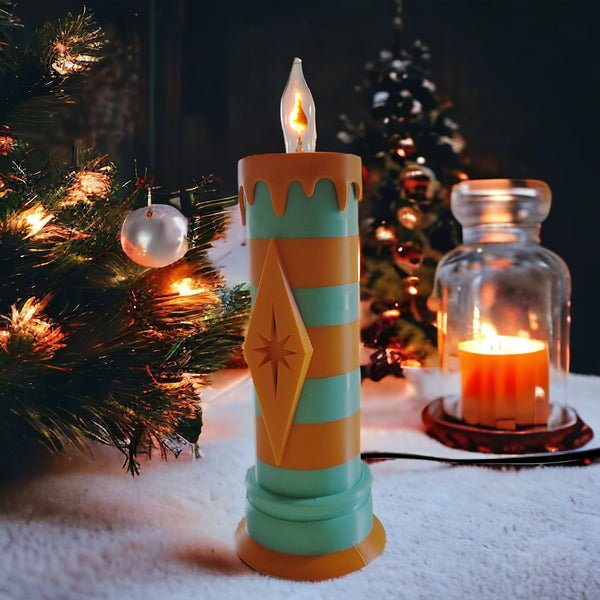 Mid Century Modern Holiday Candle Lamp