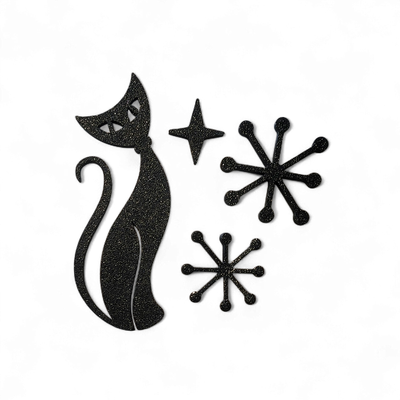 Midcentury Modern Vintage Style Atomic Cat Fridge Magnets