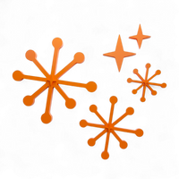 Midcentury Modern Atomic Jacks & Stars Wall Decor