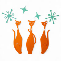 Atomic Space Cats Wall Decor Set