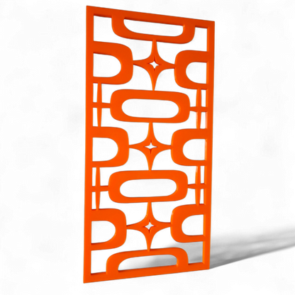 Atomic Ovals Stars Vintage Style Décor Panels