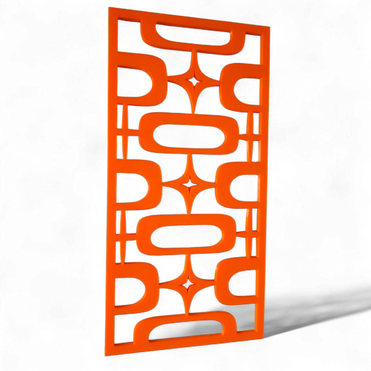 Atomic Ovals Stars Vintage Style Décor Panels