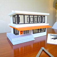 Miniature Mid Century Modern House The Palmetto Pad 1:87 Scale Palm Springs Inspired Model