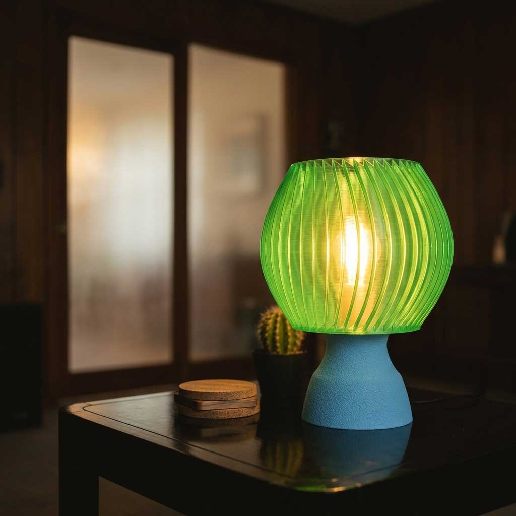 The Pompalo Fluted Retro Table Lamp