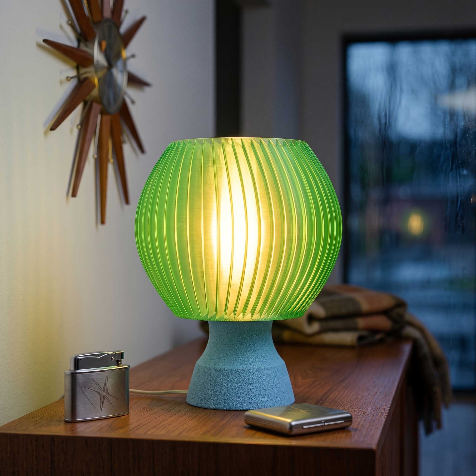 The Pompalo Fluted Retro Table Lamp
