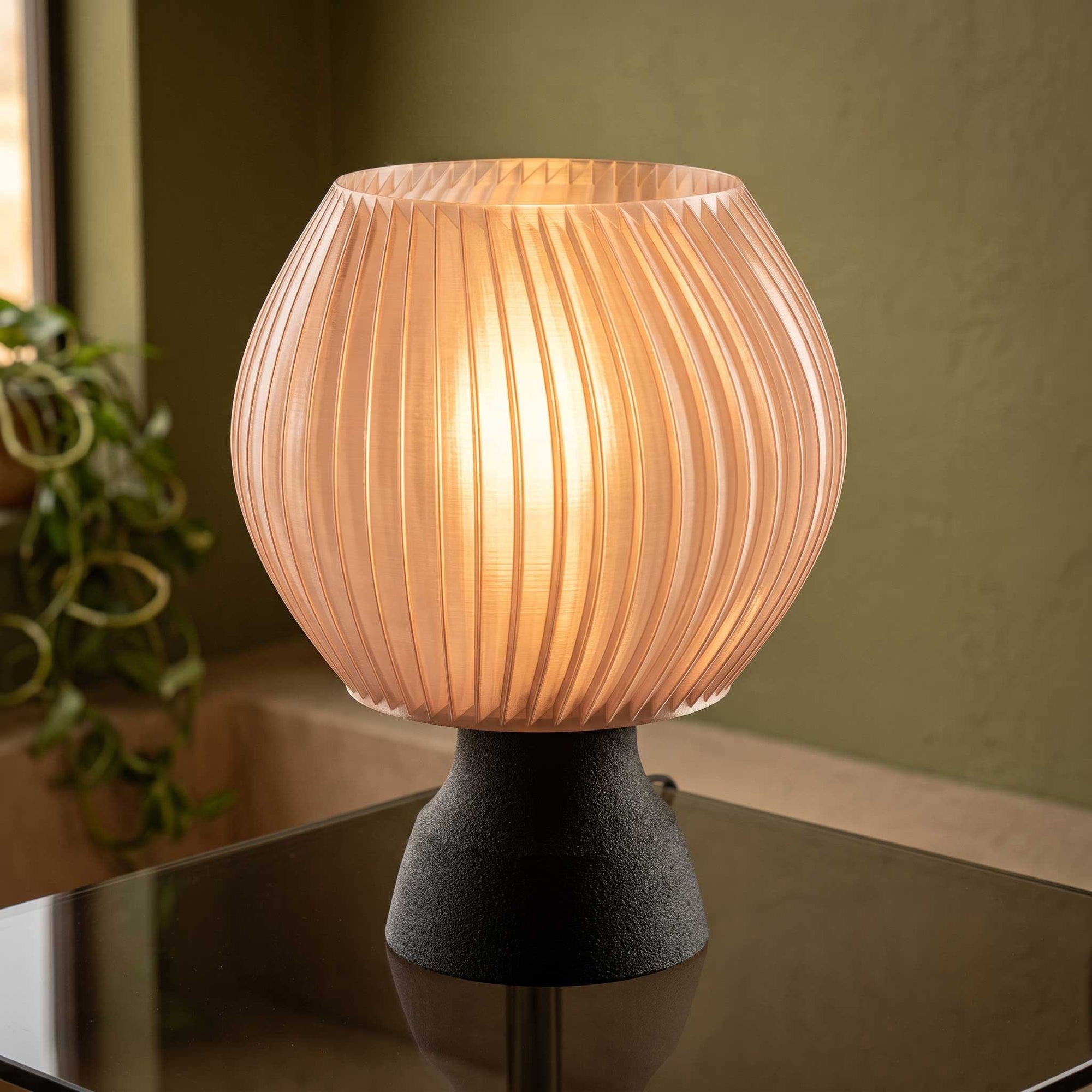 The Pompalo Fluted Retro Table Lamp