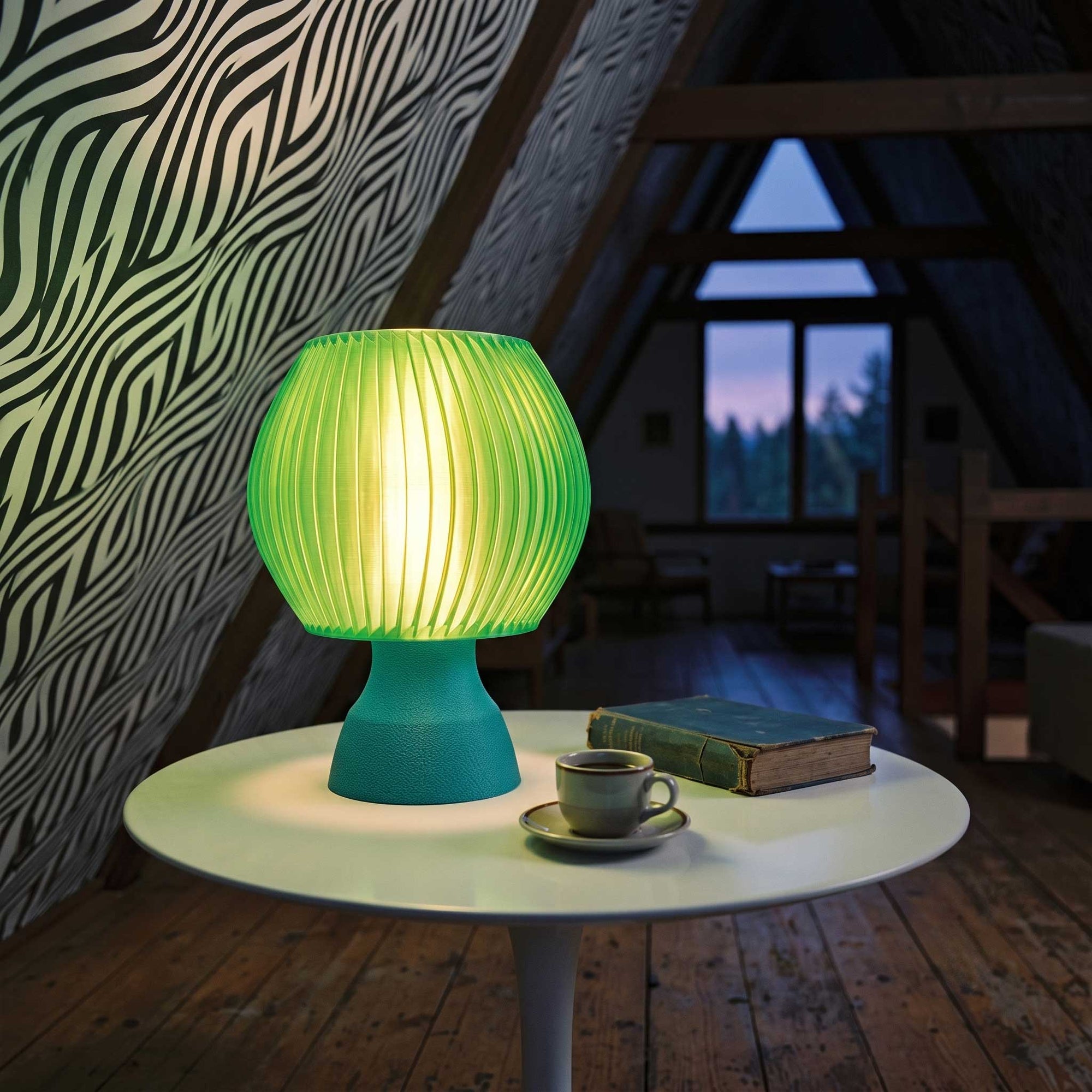 The Pompalo Fluted Retro Table Lamp