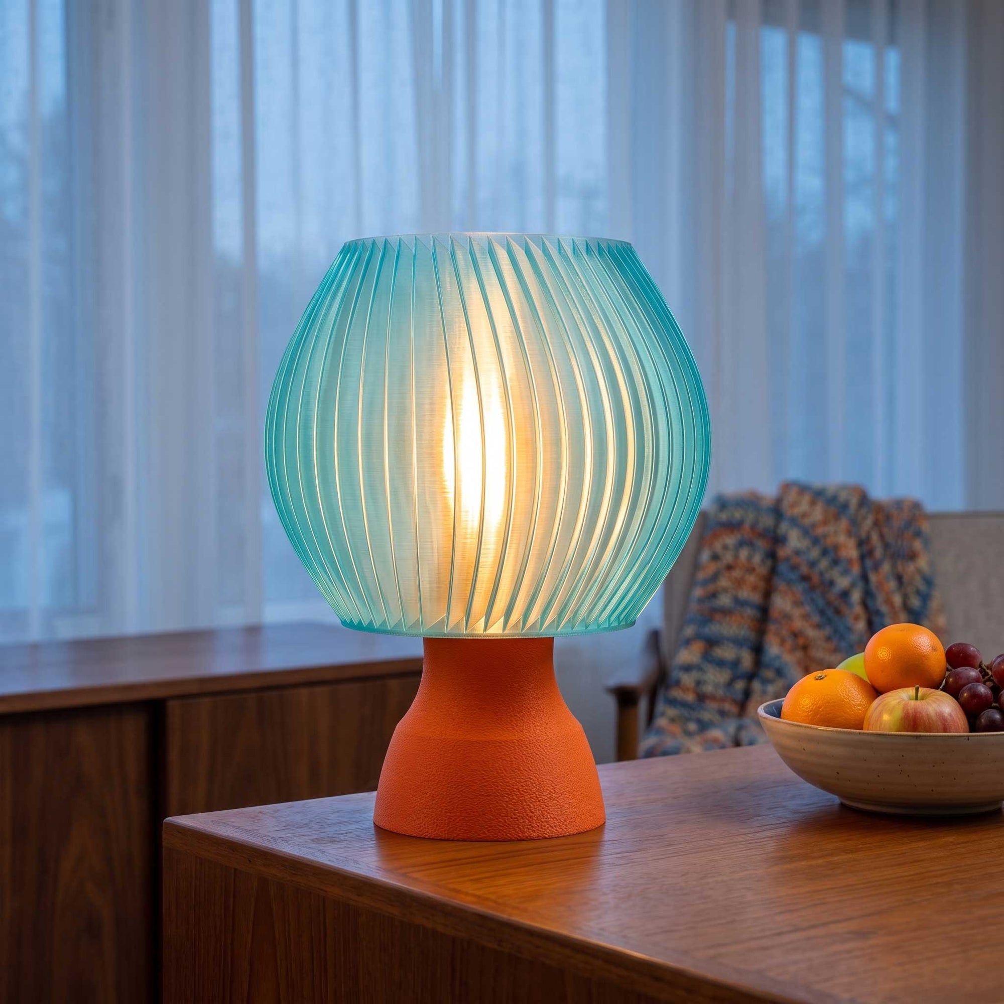 The Pompalo Fluted Retro Table Lamp