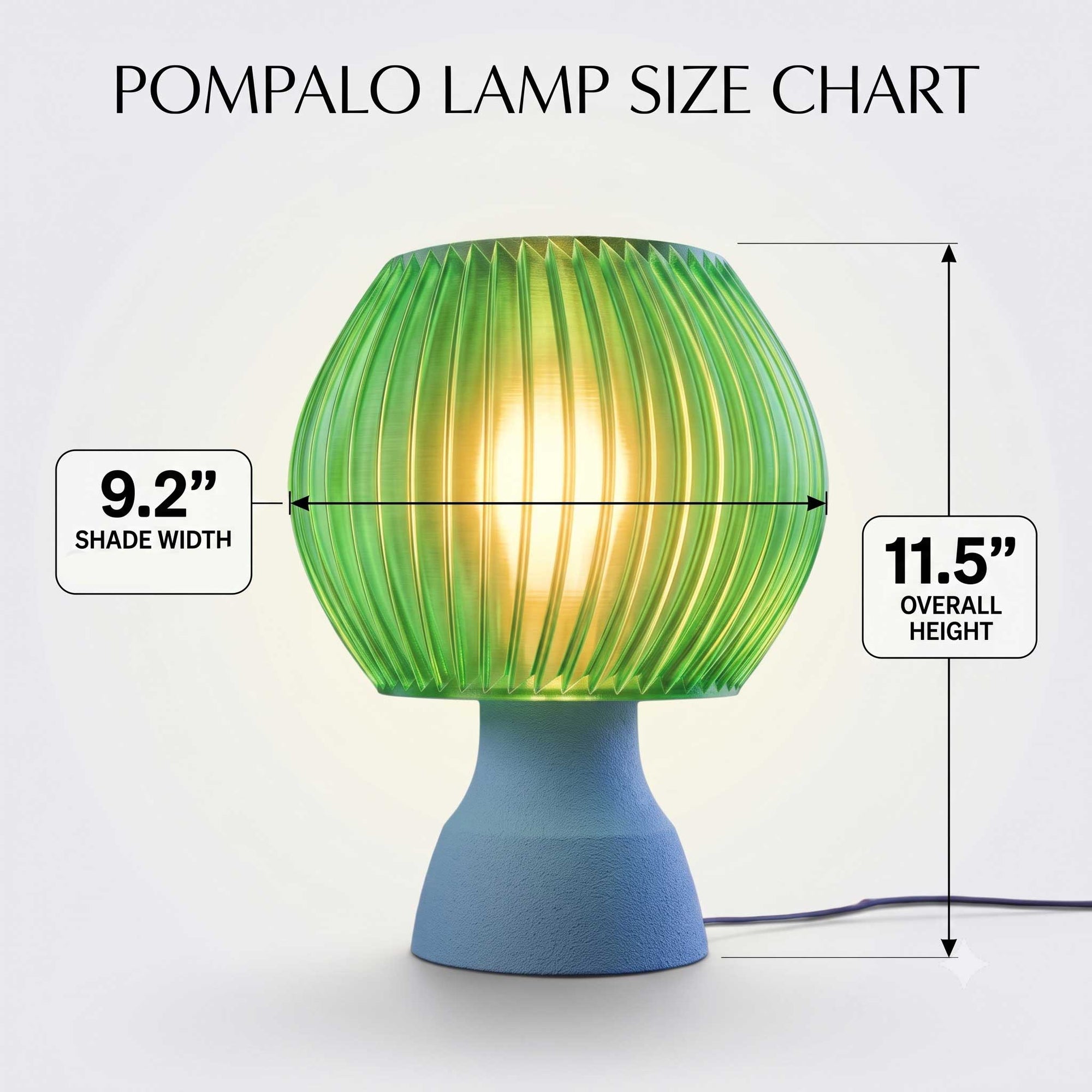 The Pompalo Fluted Retro Table Lamp