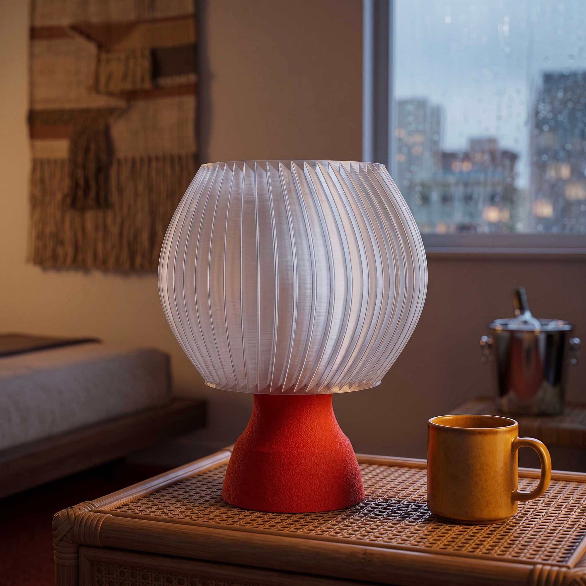 The Pompalo Fluted Retro Table Lamp