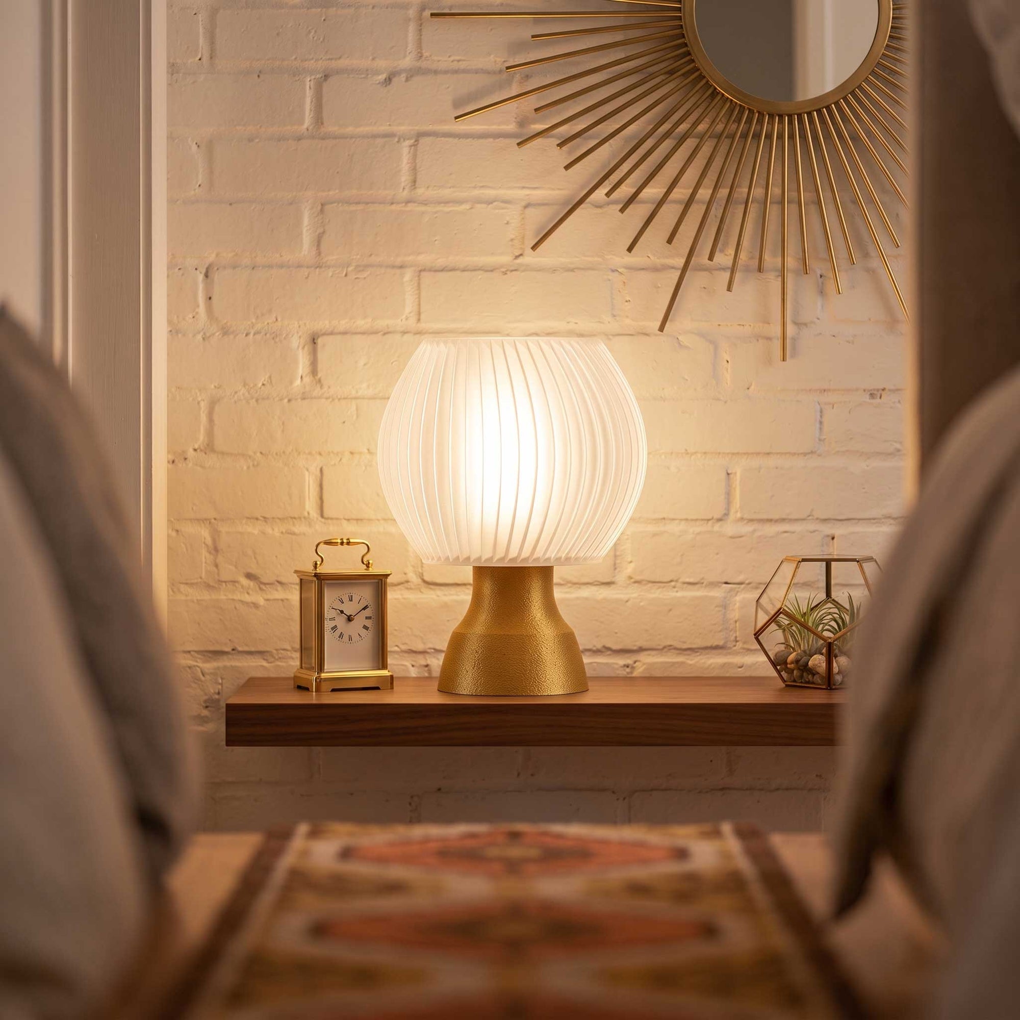 The Pompalo Fluted Retro Table Lamp