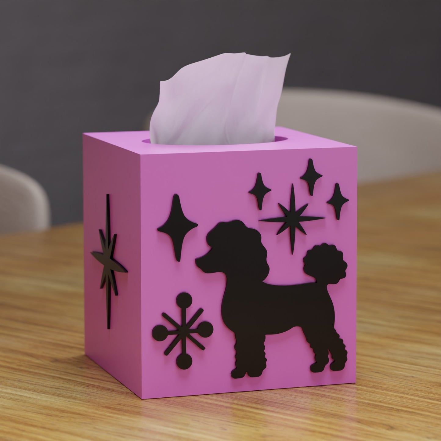 Atomic Poodle Tissue Box Cover