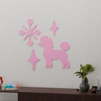 Mid Century Modern Retro Poodle Starburst Wall Decor