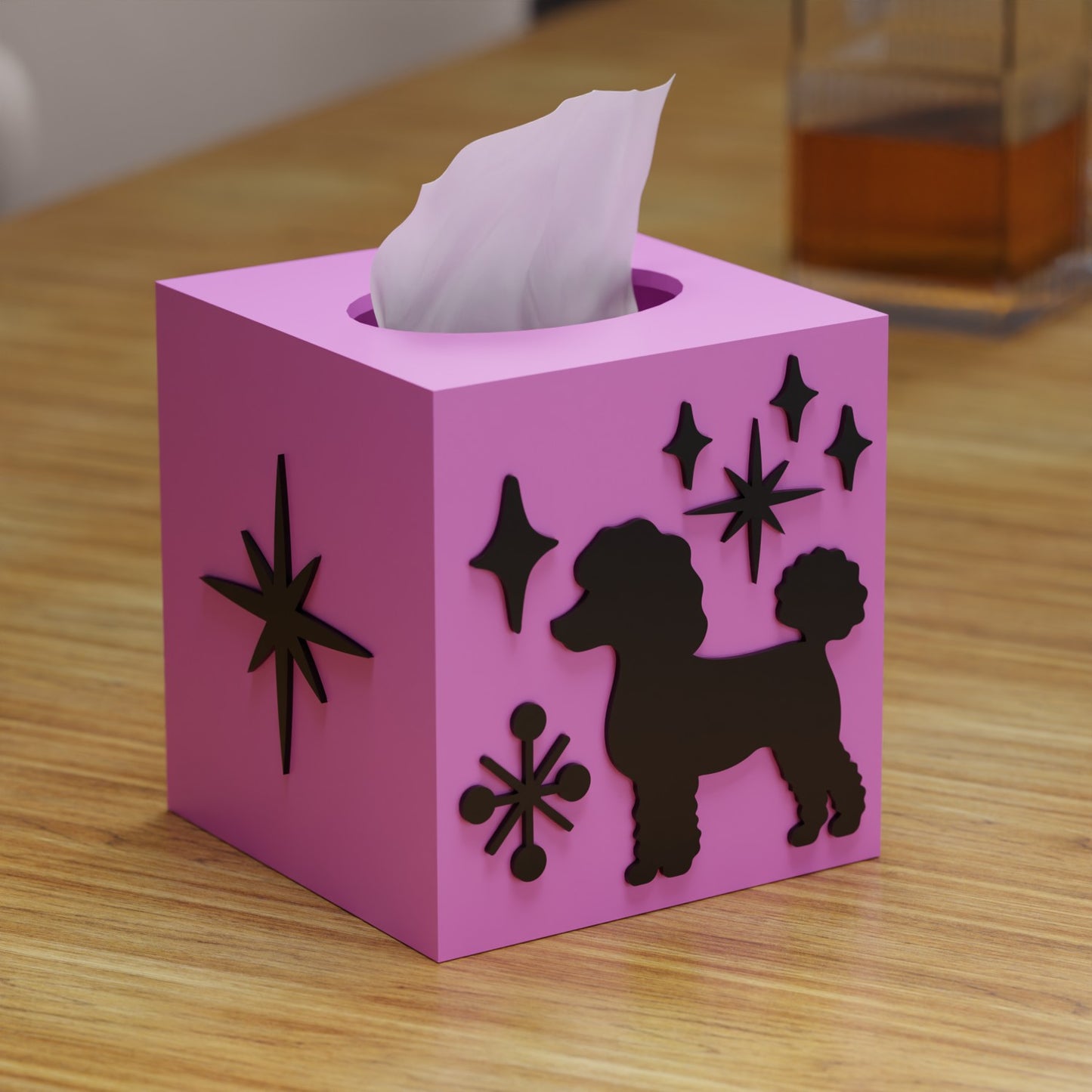 Atomic Poodle Tissue Box Cover