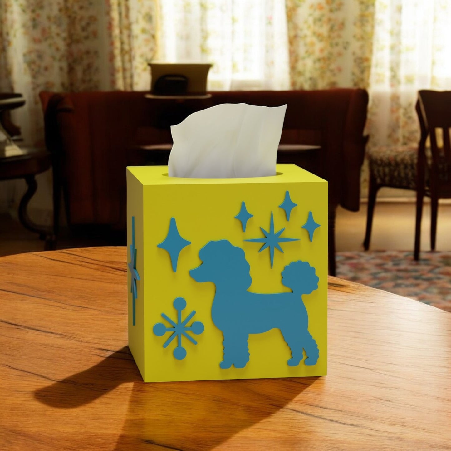 Atomic Poodle Tissue Box Cover