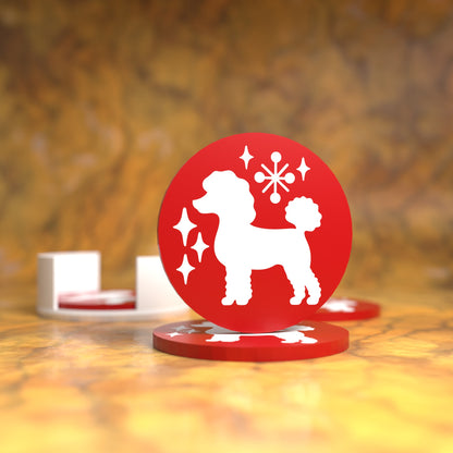 Retro Poodle Diner Style Coaster Set