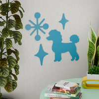 Mid Century Modern Retro Poodle Starburst Wall Decor