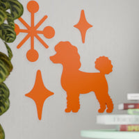 Mid Century Modern Retro Poodle Starburst Wall Decor