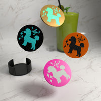Retro Poodle Diner Style Coaster Set