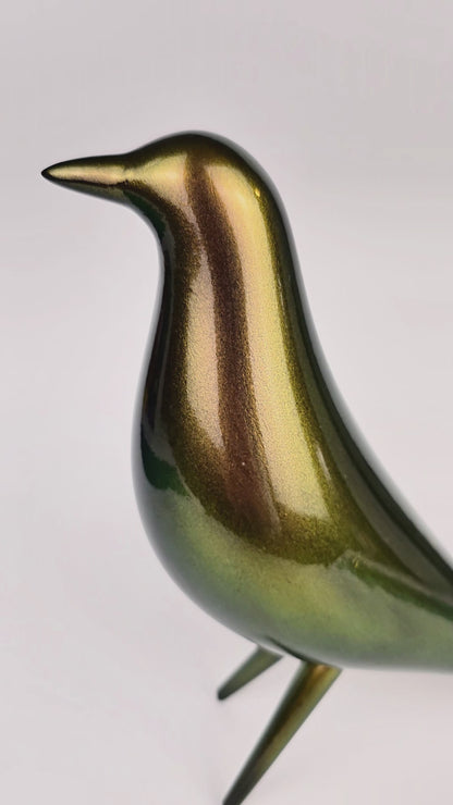 Mid Century Mondern Minimalist Bird Sculpture PlasmaGloss VULCAN GOLD