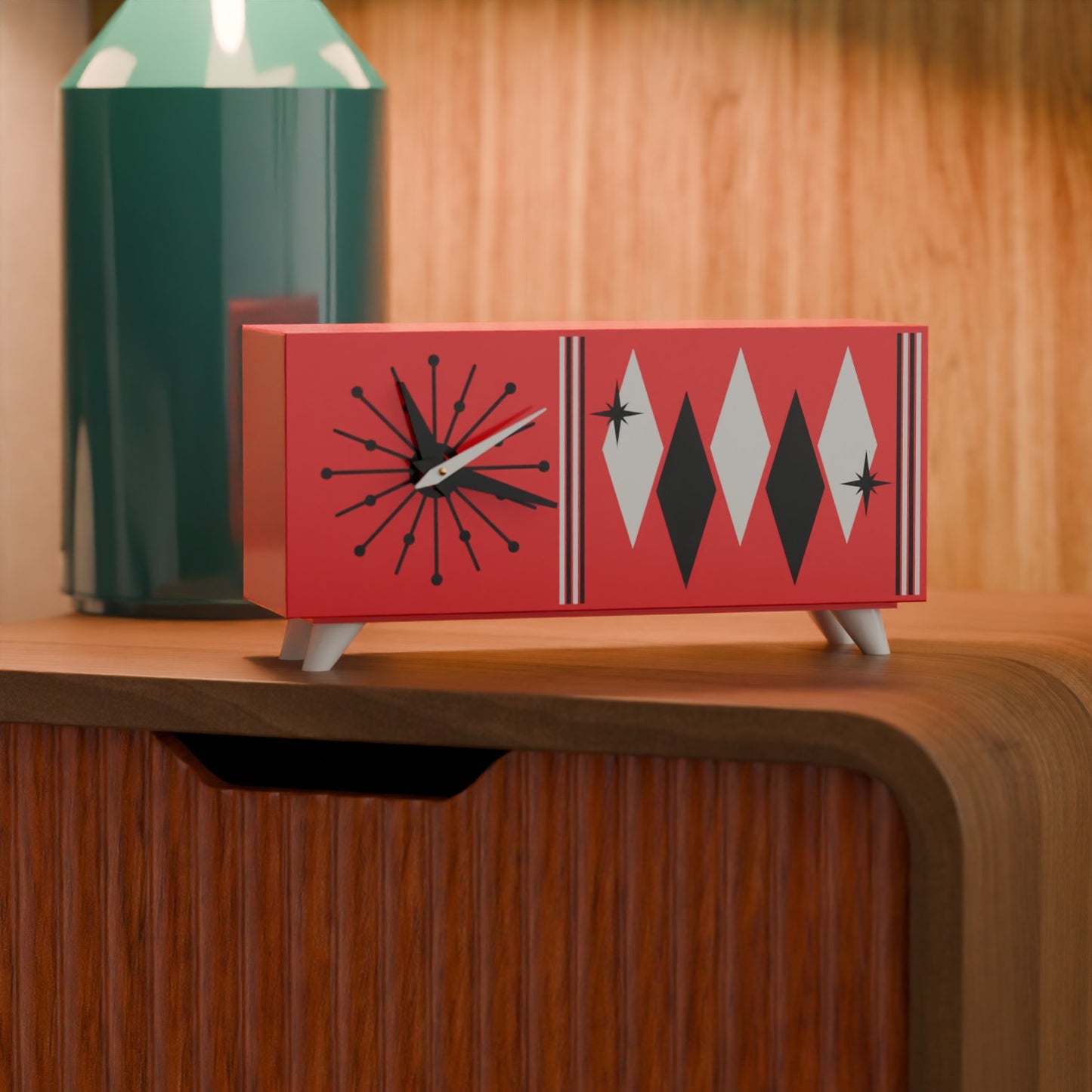 Quadric Diamonds MCM Chrono Clock