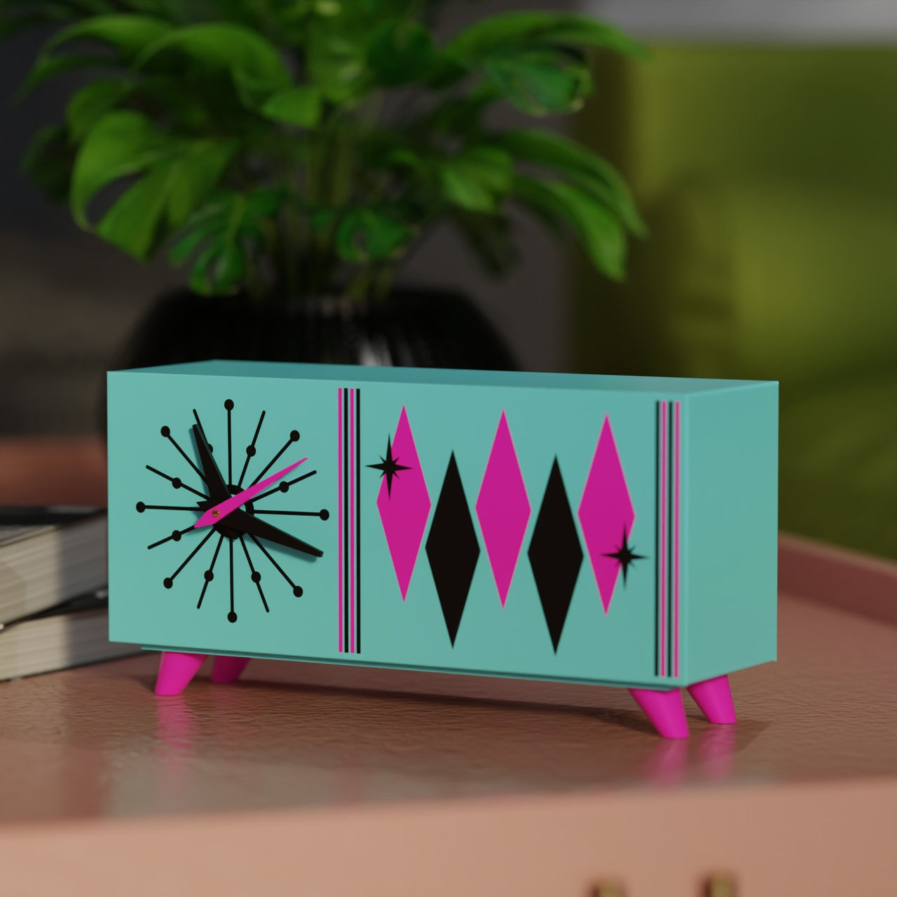 Quadric Diamonds MCM Chrono Clock