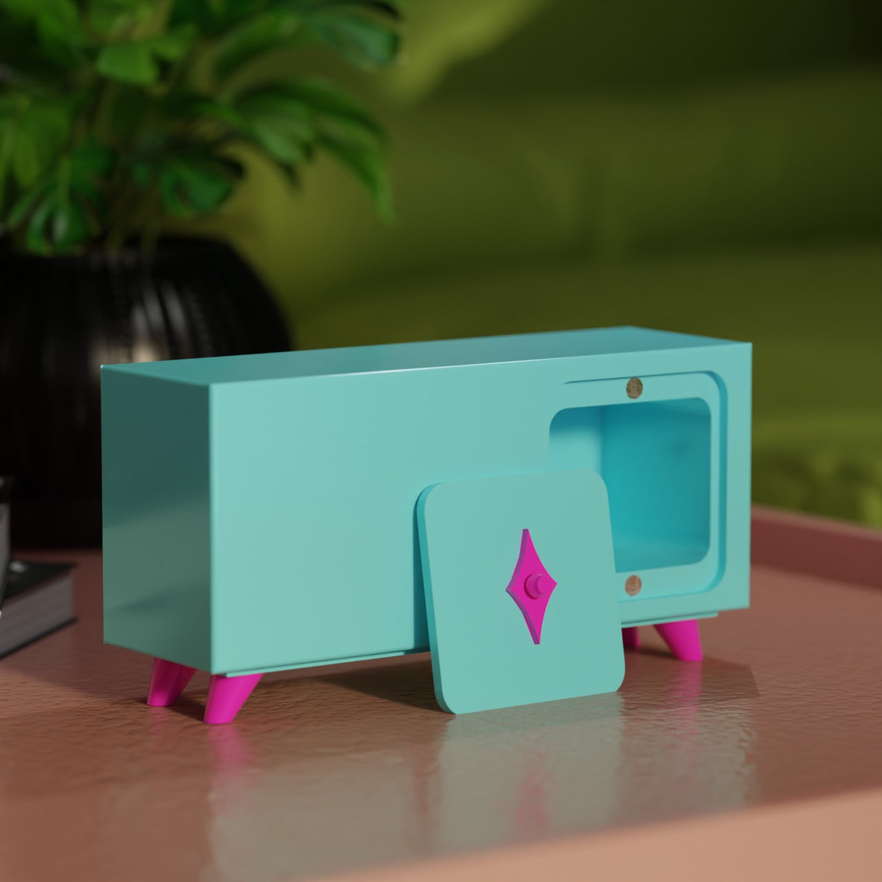 Quadric Diamonds MCM Chrono Clock