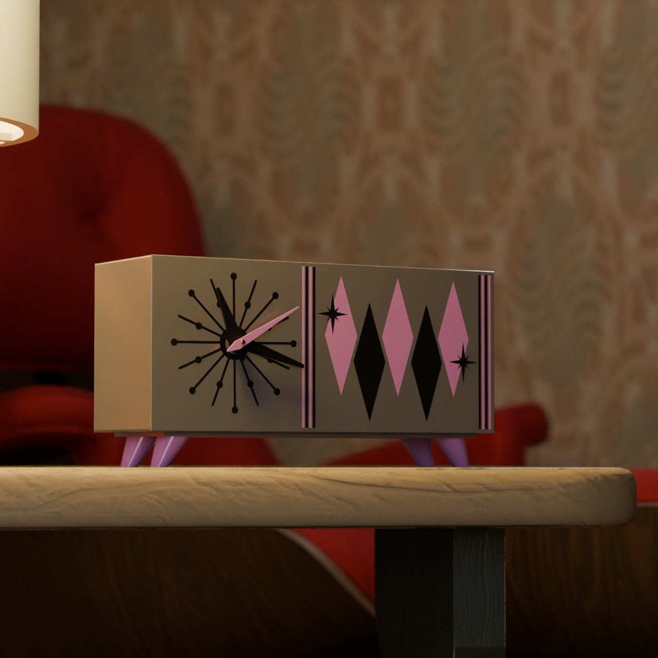 Quadric Diamonds MCM Chrono Clock