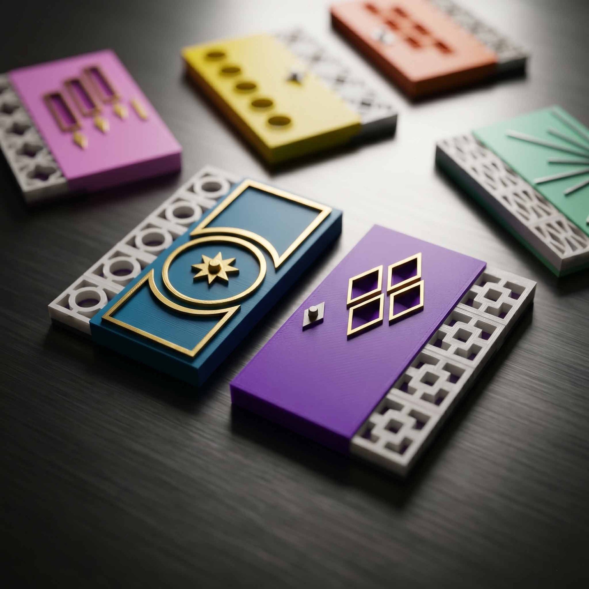 Mid Century Modern Doors Refrigerator Magnets