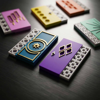 Mid Century Modern Doors Refrigerator Magnets