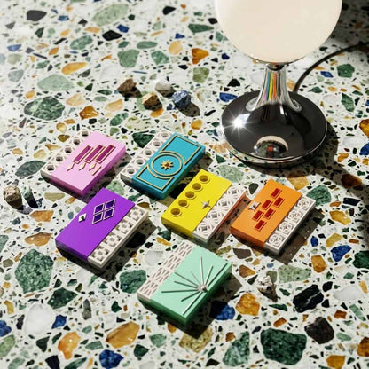 Mid Century Modern Doors Refrigerator Magnets