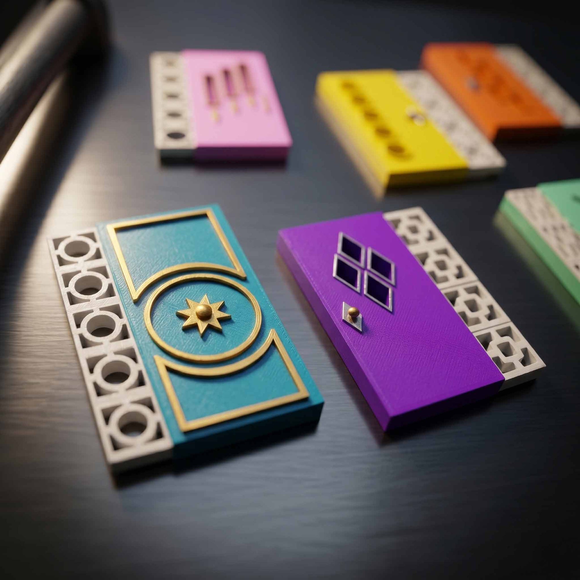 Mid Century Modern Doors Refrigerator Magnets