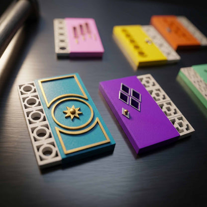 Mid Century Modern Doors Refrigerator Magnets