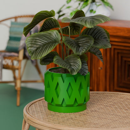 Rizo Retro Style Diamond Pattern Planter