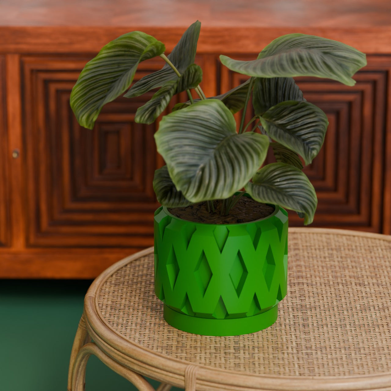 Rizo Retro Style Diamond Pattern Planter