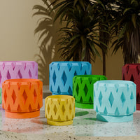 Rizo Retro Style Diamond Pattern Planter